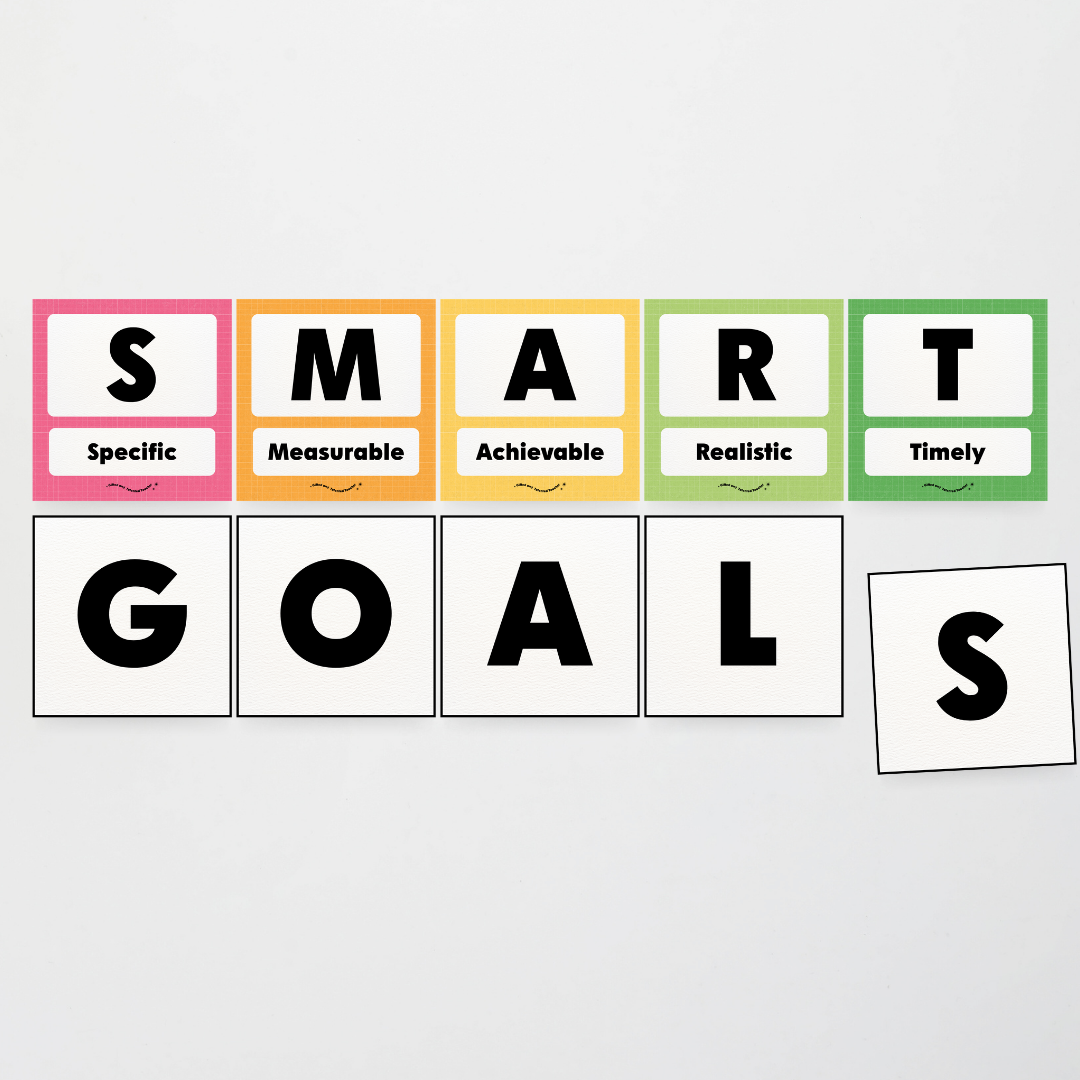 SMART Goal Setting: Wall Display - Back To School Classroom Decor