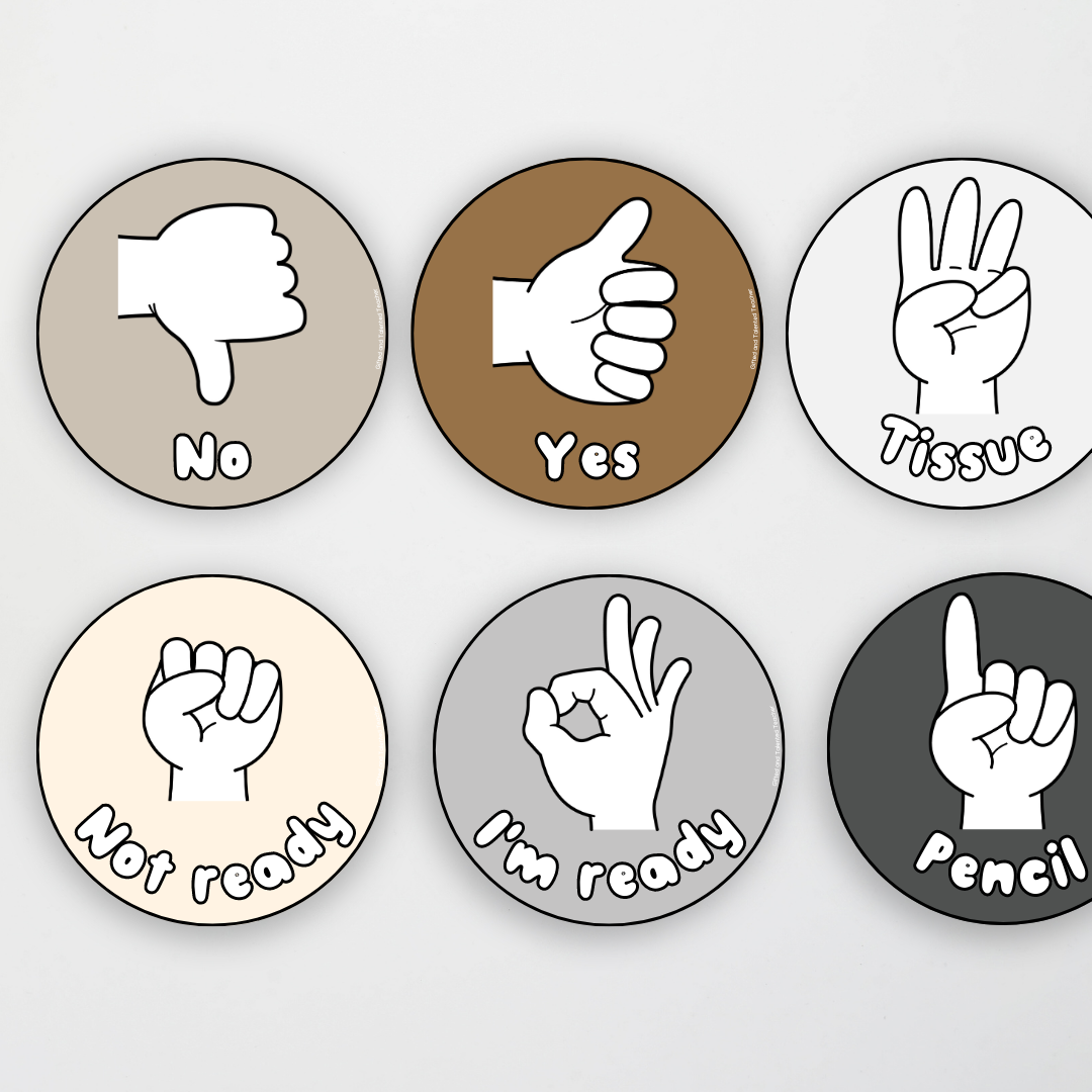 Matisse: Hand Signals - Neutral Classroom Decor - Teacher Resources & Classroom Decor
