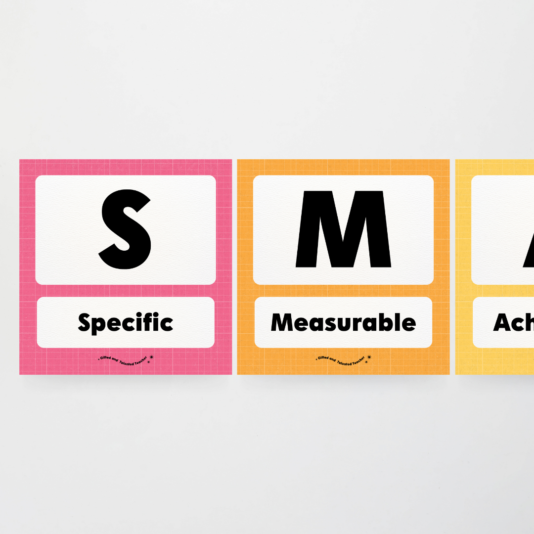 SMART Goal Setting: Wall Display - Back To School Classroom Decor