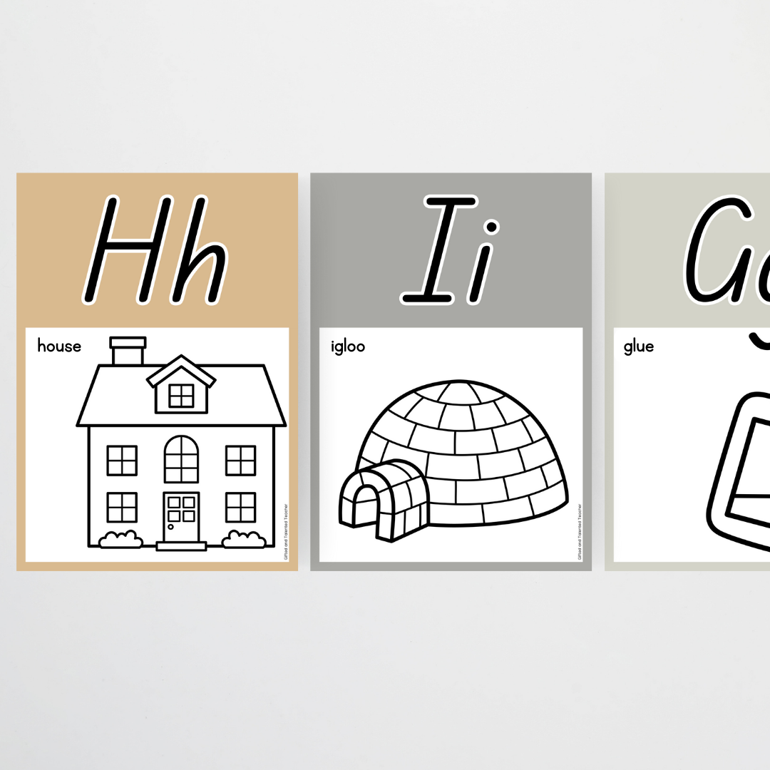 Matisse: A4 Alphabet Posters - Neutral Classroom Decor - Teacher Resources & Classroom Decor