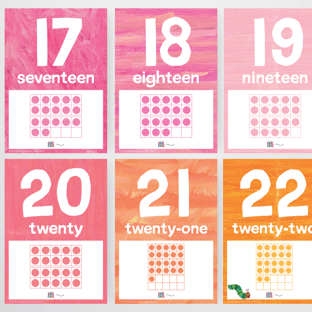 Number Posters - The Very Hungry Caterpillar™ - Teacher Resources & Classroom Decor