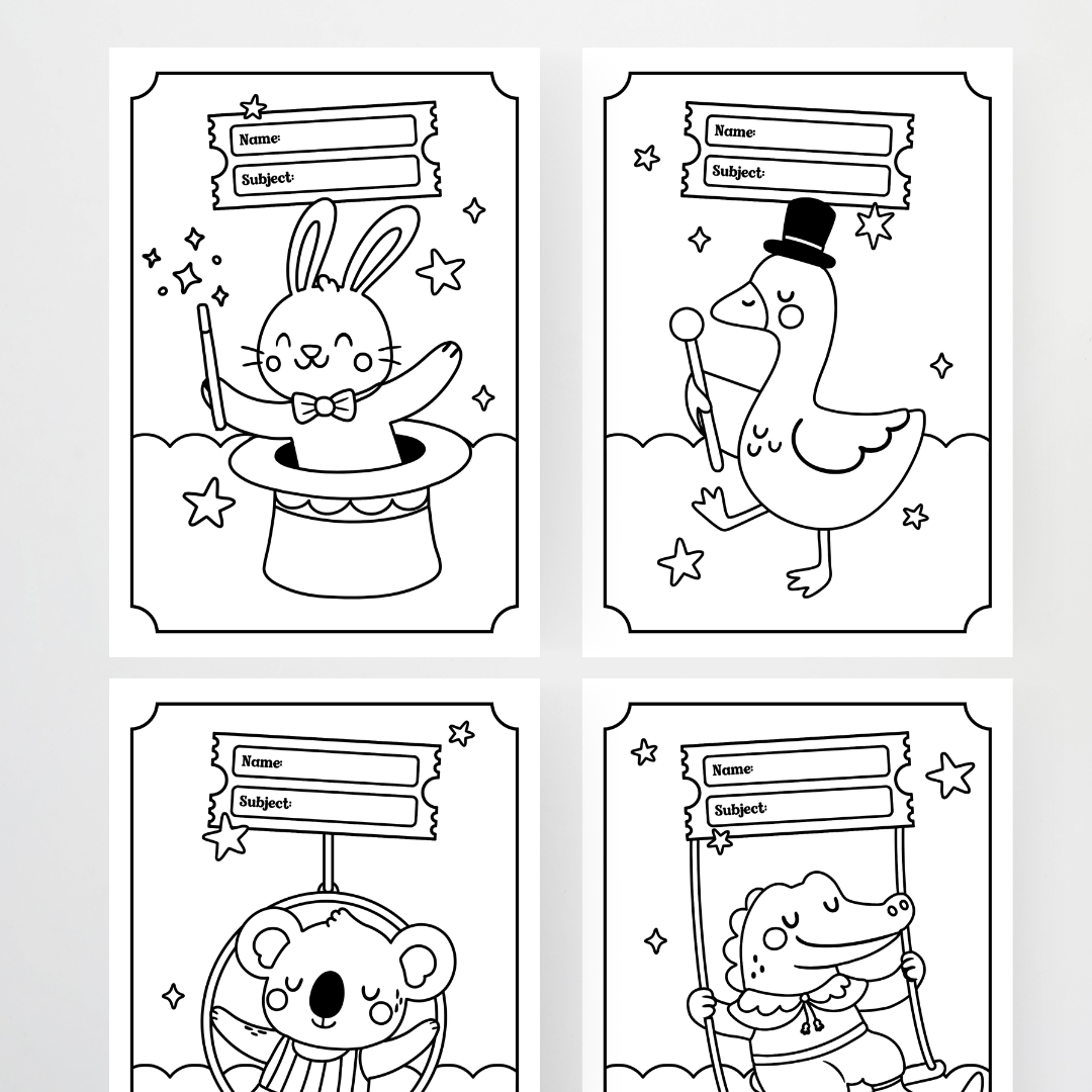 Book Covers - Little Circus Classroom Decor