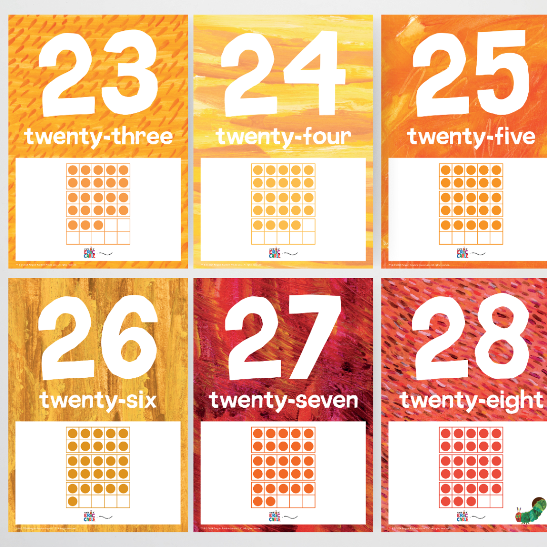 Number Posters - The Very Hungry Caterpillar™ - Teacher Resources & Classroom Decor