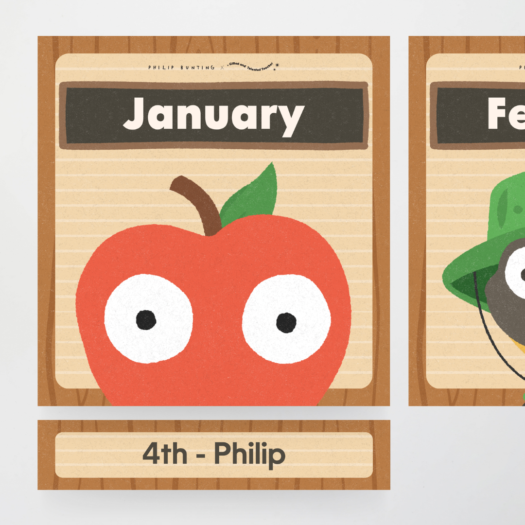 Philip Bunting: Birthday Display - Back to School Classroom Decor
