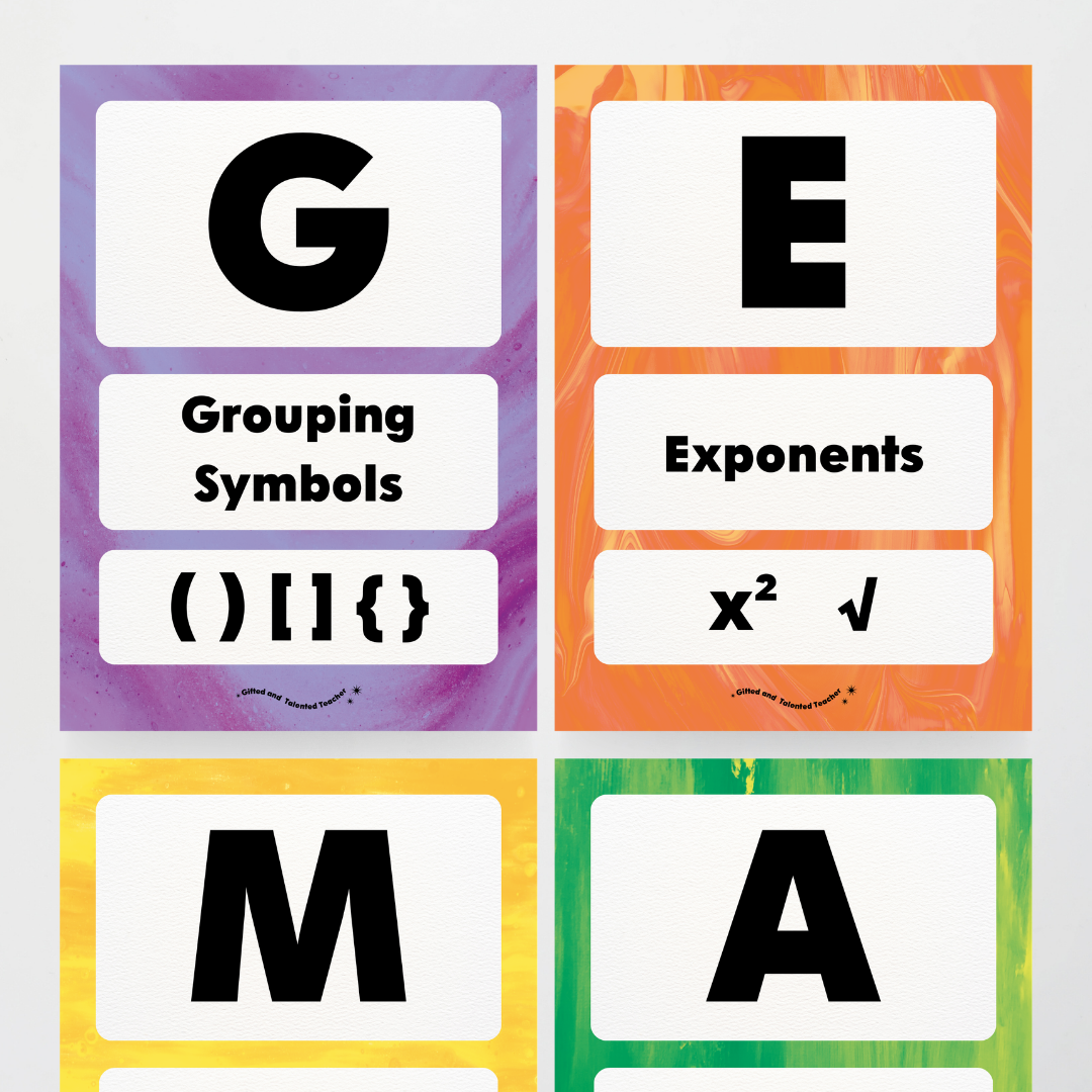 GEMA Order of Operations - Australian Fauna and Flora Classroom Decor - Teacher Resources & Classroom Decor