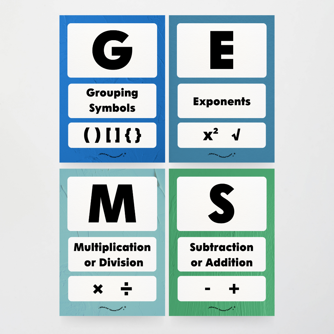 GEMS Order of Operations - North America Classroom Decor - Teacher Resources & Classroom Decor
