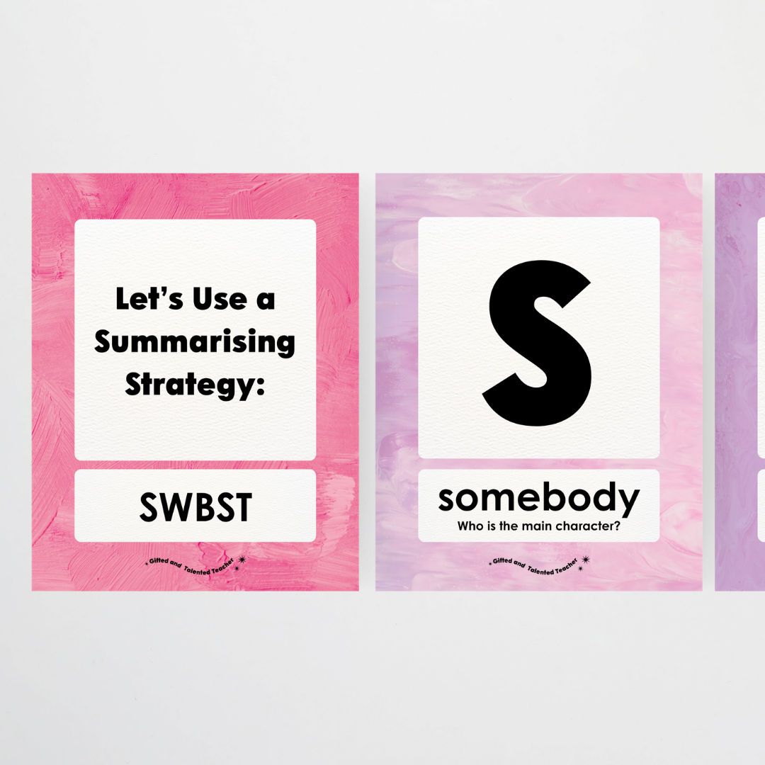 Summarising the Text: SWBST Somebody, Wanted, But, So Then - Sea Life Classroom Decor