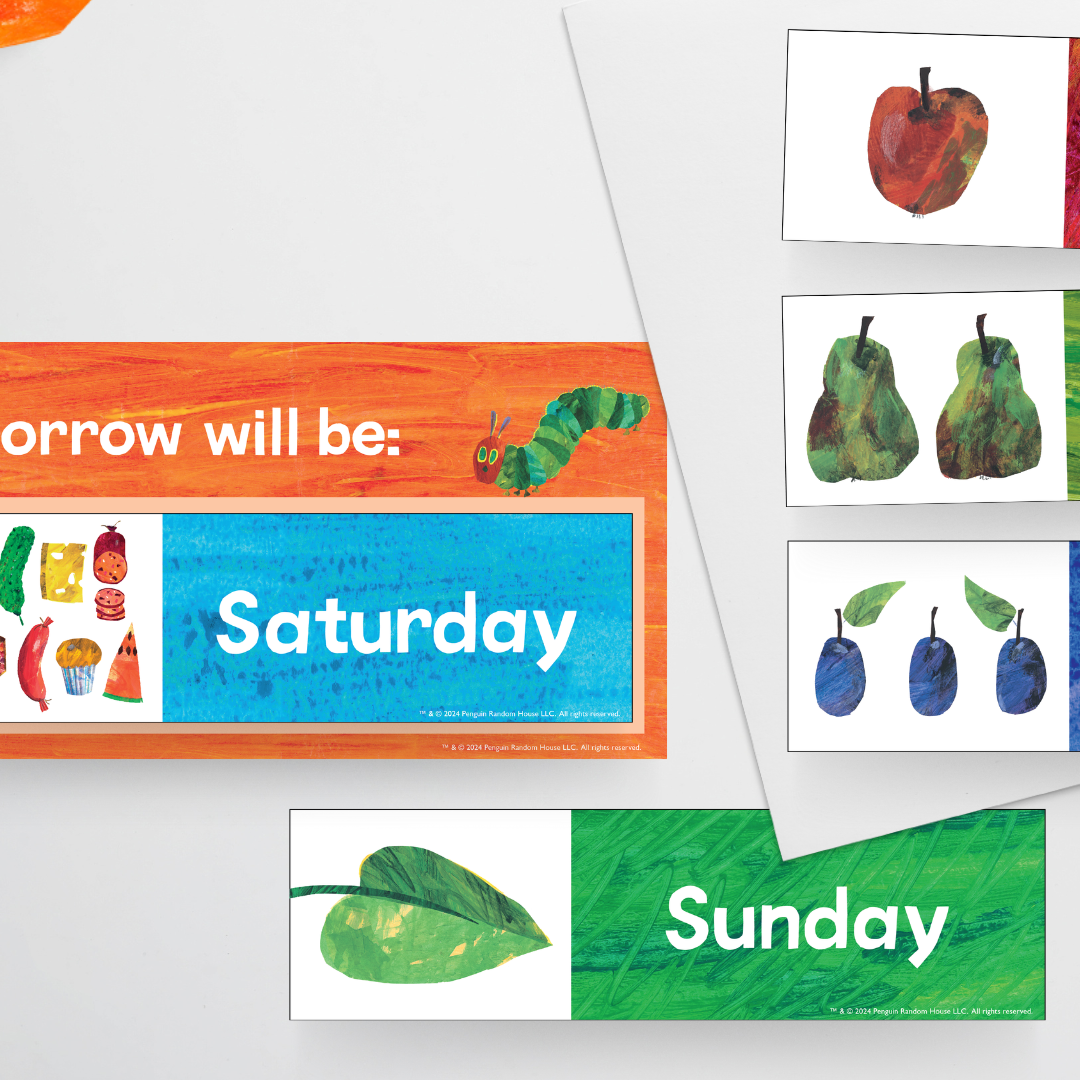 Today is / Tomorrow will be / Yesterday was - The Very Hungry Caterpillar™ - Teacher Resources & Classroom Decor
