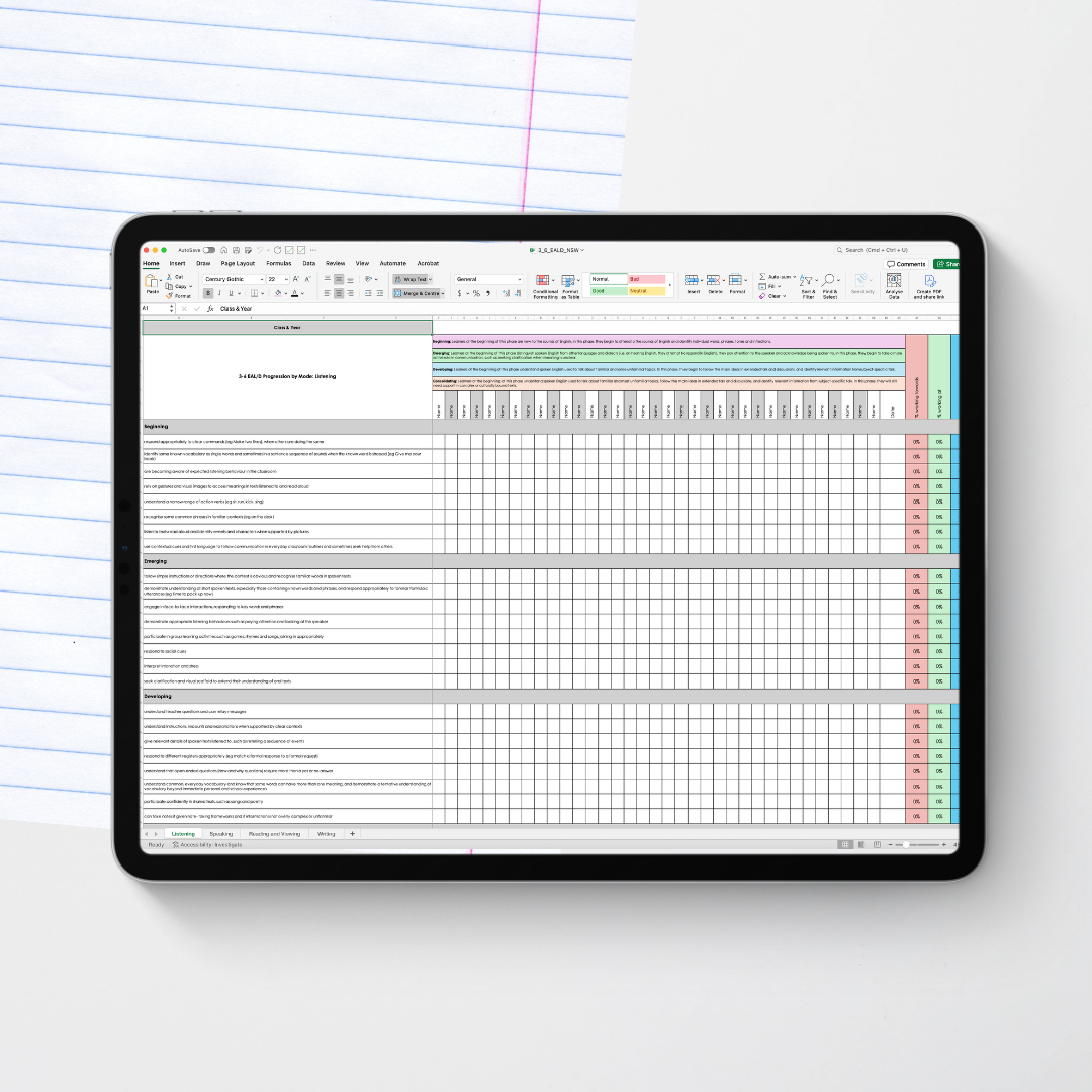 Digital Assessment Book - EAL/D Progressions - Teacher Resources & Classroom Decor