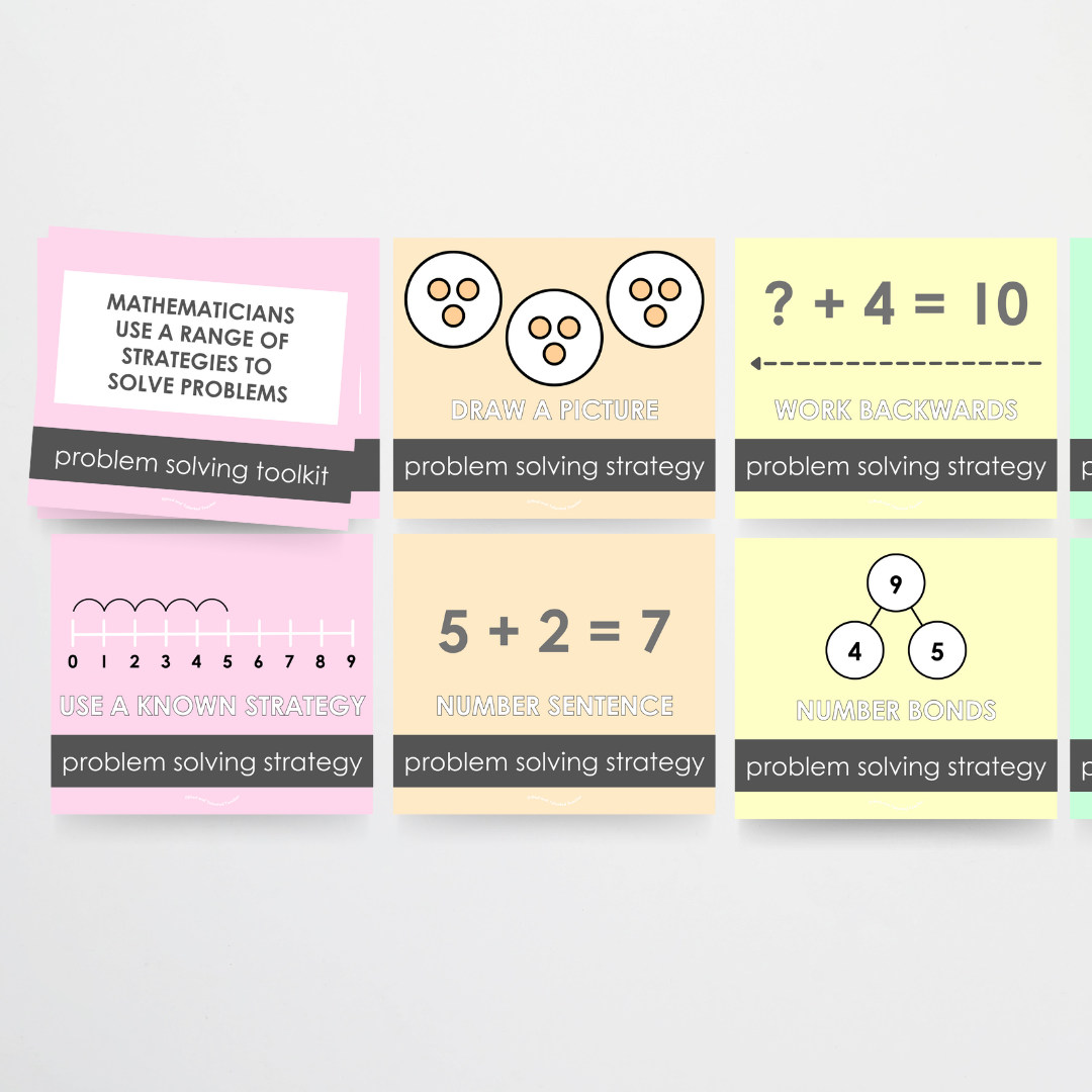 Lower Grades Problem Solving Strategy Toolkit: Pretty in Pastel