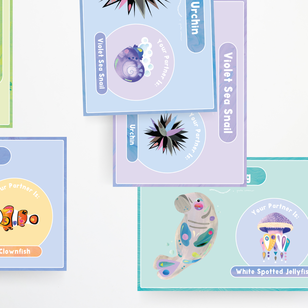 Pete Cromer: Partner Match - Sea Life Classroom Decor - Teacher Resources & Classroom Decor