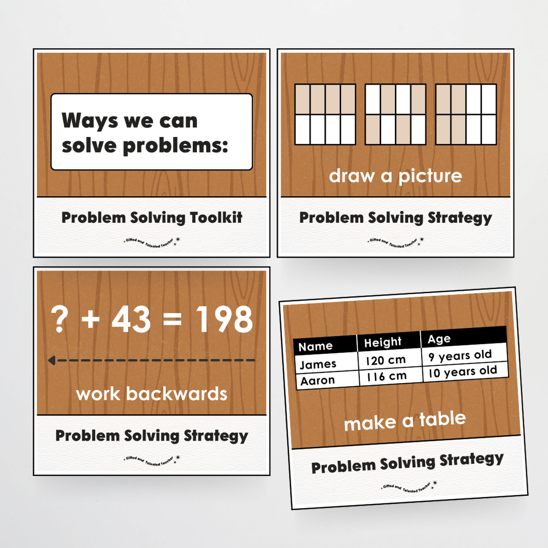 Upper Grades Problem Solving Strategy Toolkit - Back To School Classroom Decor