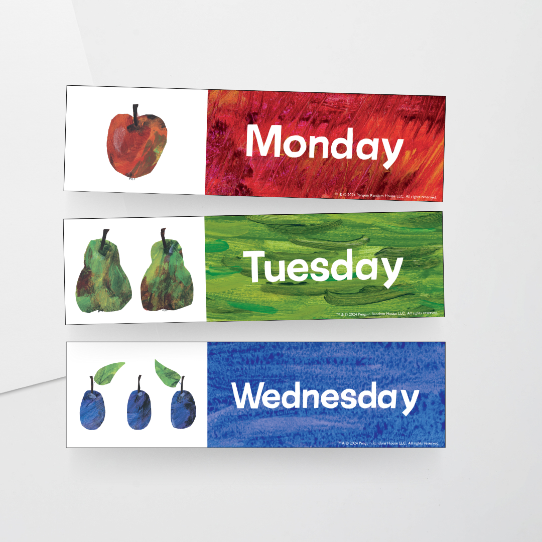 Today is / Tomorrow will be / Yesterday was - The Very Hungry Caterpillar™ - Teacher Resources & Classroom Decor