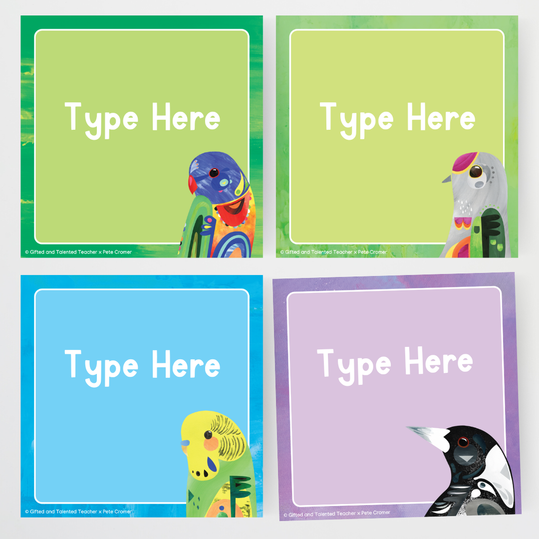 Pete Cromer: Square Labels - Australian Fauna and Flora Collection