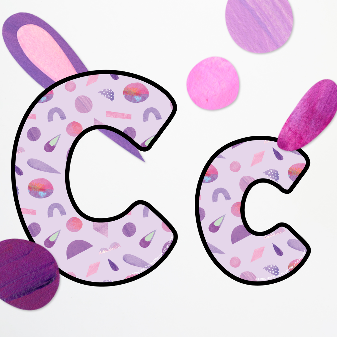 Pete Cromer: A-Z Pink/Purple Letters - Sea Life Classroom Decor - Teacher Resources & Classroom Decor