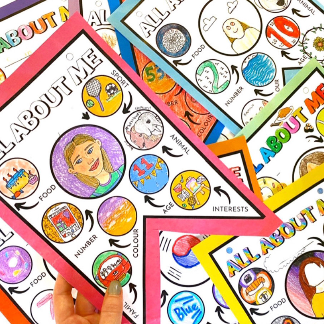 Back to School - All About Me: Slides and Bunting Activity - Upper Grades - Teacher Resources & Classroom Decor