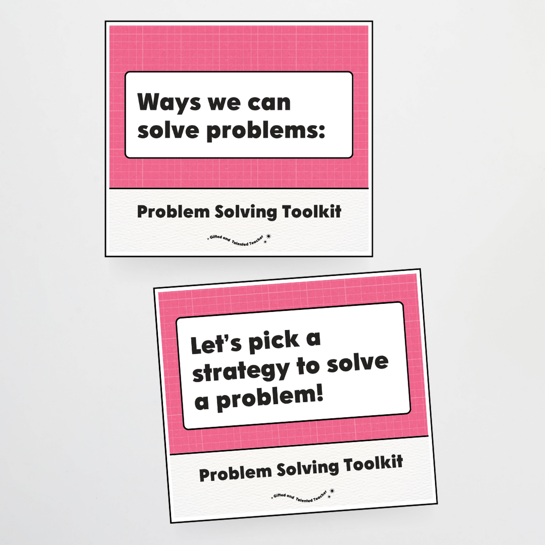Upper Grades Problem Solving Strategy Toolkit - Back To School Classroom Decor