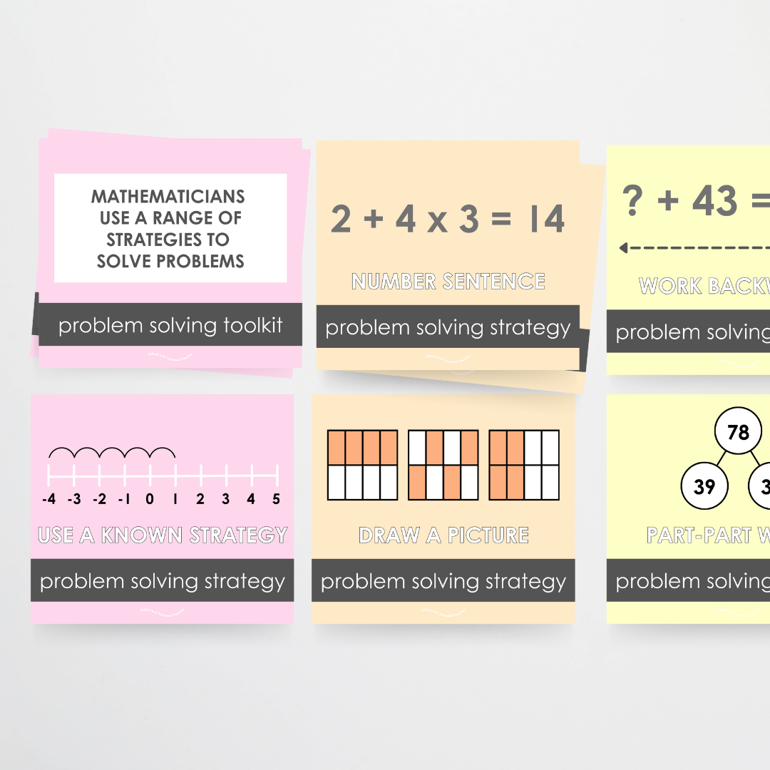 Upper Grades Problem Solving Strategy Toolkit: Pastel Classroom Decor