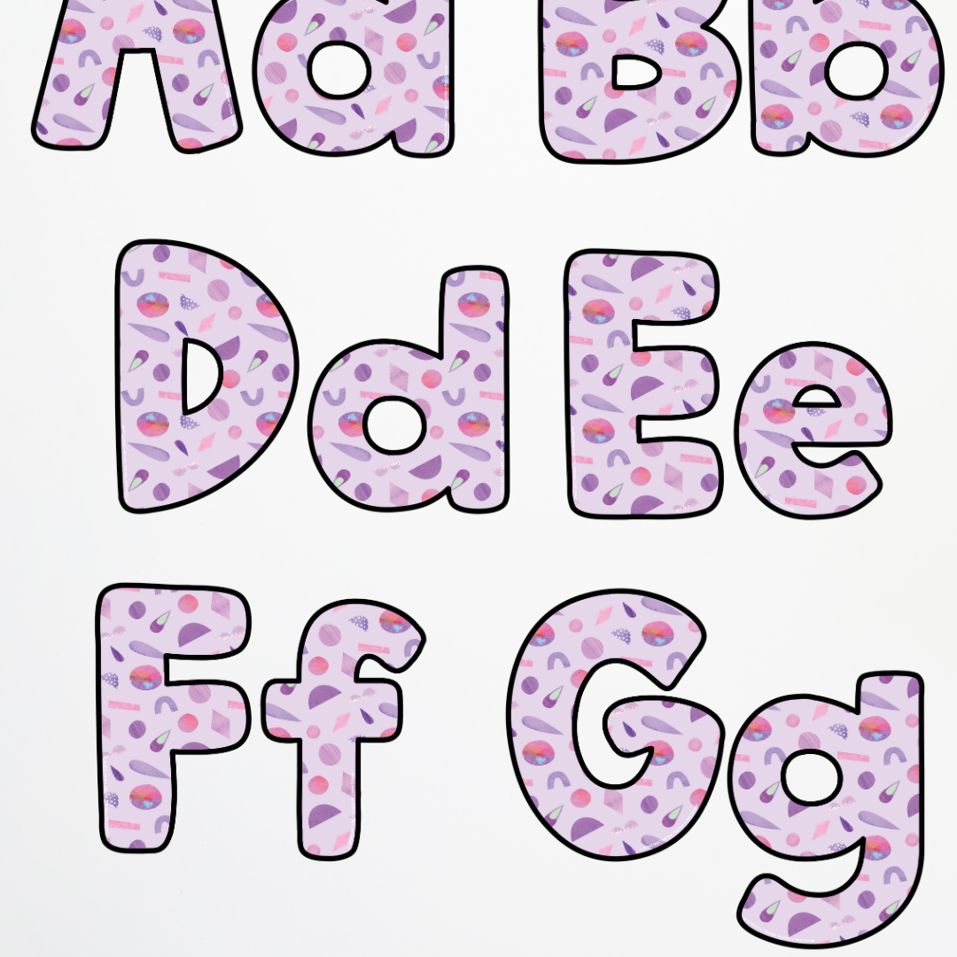 Pete Cromer: A-Z Pink/Purple Letters - Sea Life Classroom Decor - Teacher Resources & Classroom Decor