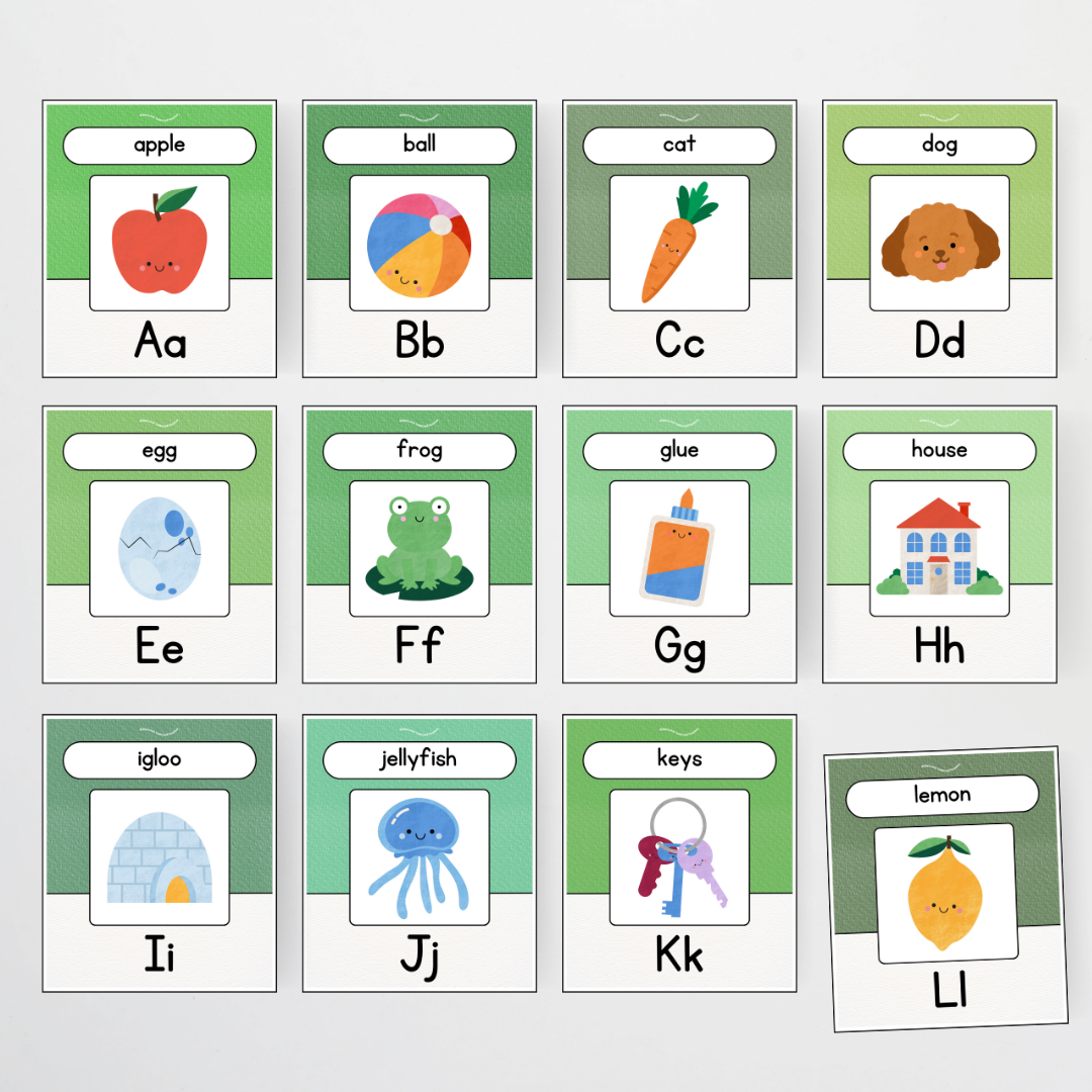 Alphabet Posters - Leafy Greens Classroom Decor
