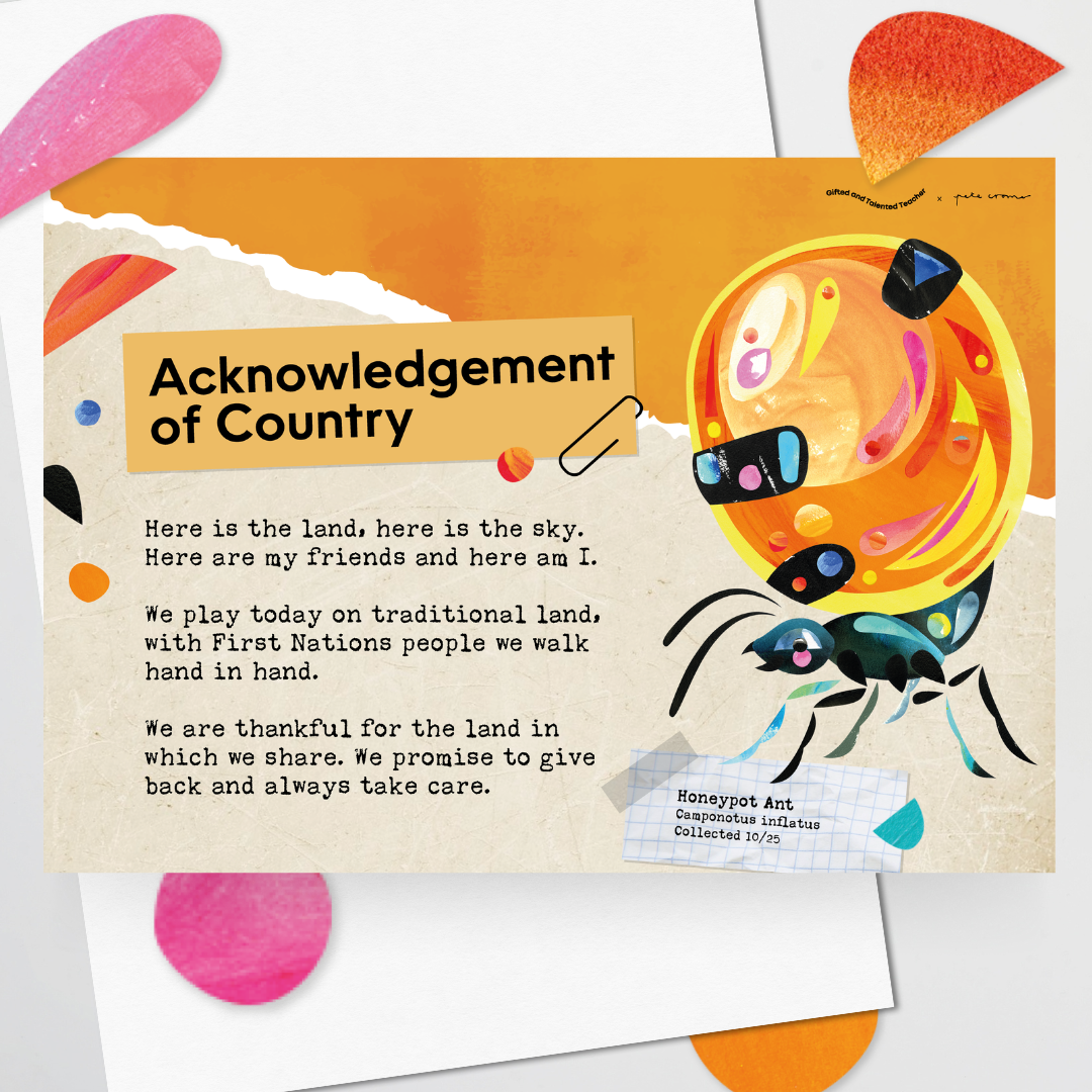 Pete Cromer: Acknowledgement of Country - Insect Life Classroom Decor