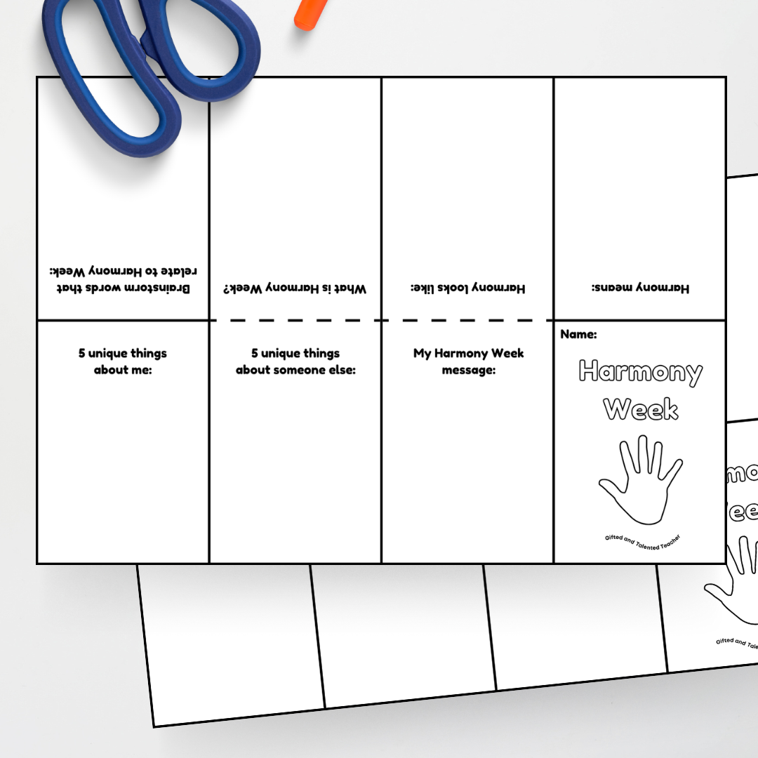 Harmony Week: Zine Activity
