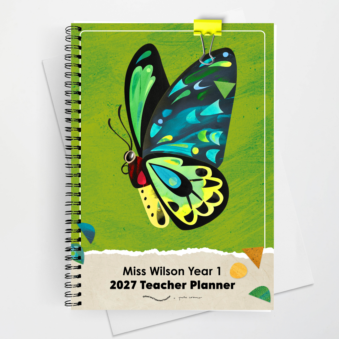 x Pete Cromer 2027 Weekly Teacher Planner: Butterfly - Insect Life Classroom Decor