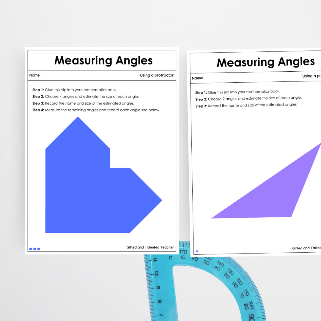 Measuring an angle: using a protractor - Student Activity