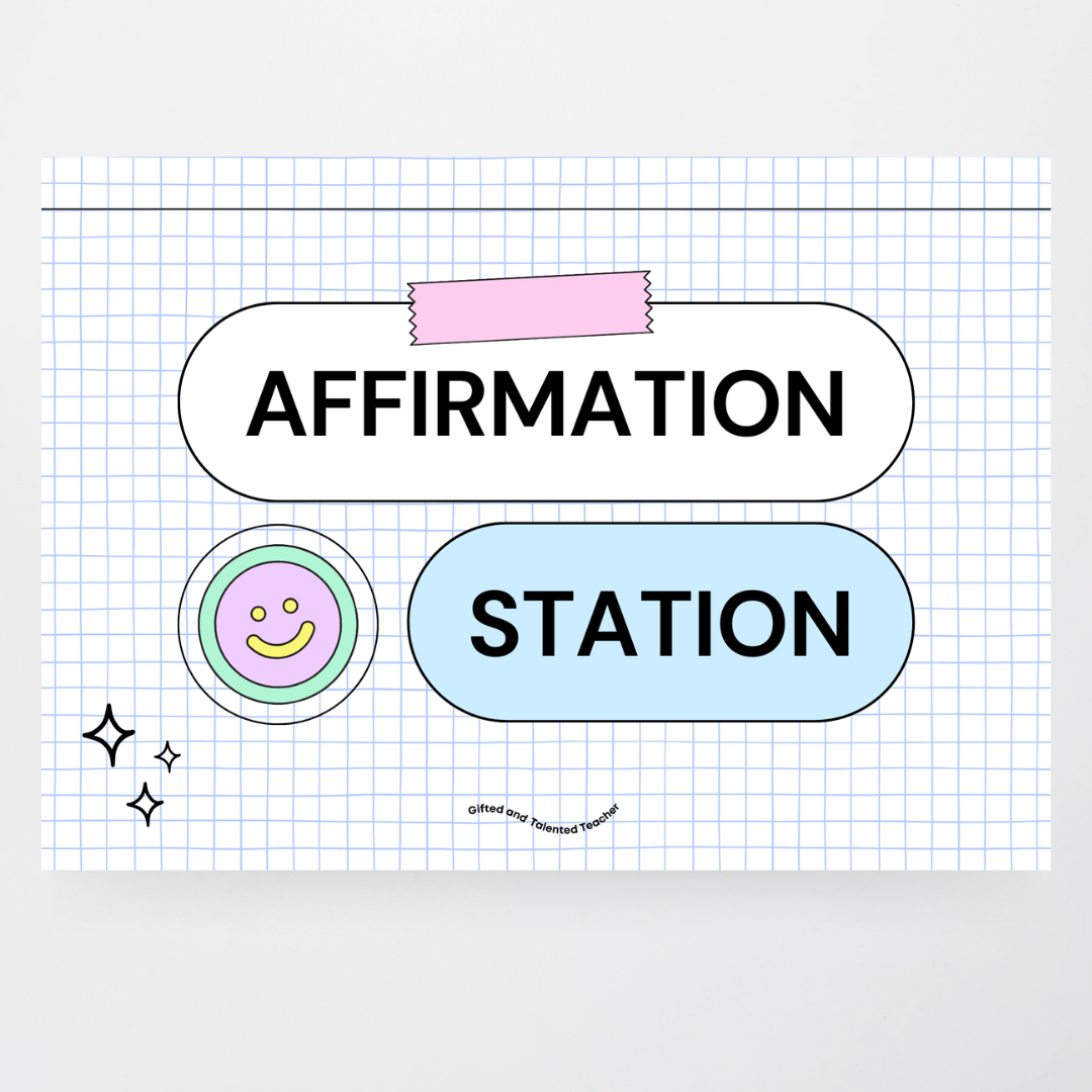 Affirmation Station - School Doodles Classroom Decor - Teacher Resources & Classroom Decor