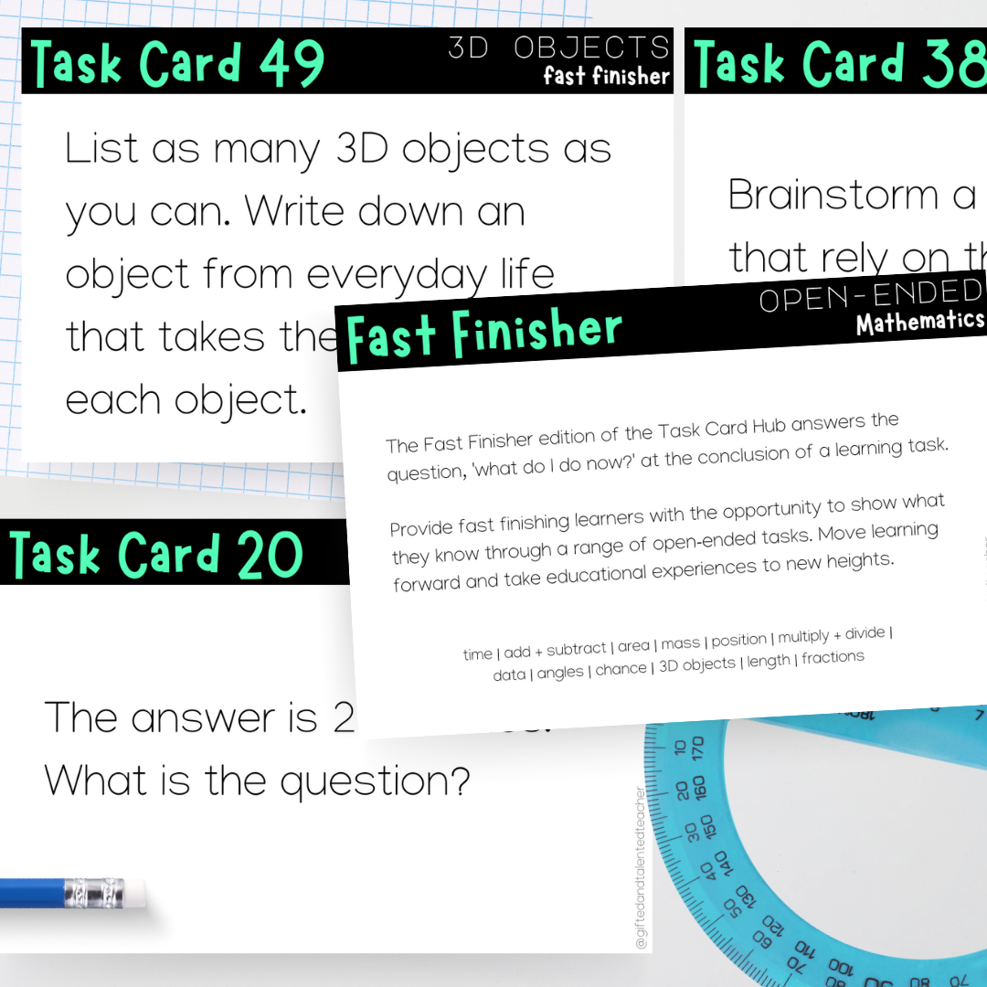 Fast Finisher Tasks: Mathematics Skills
