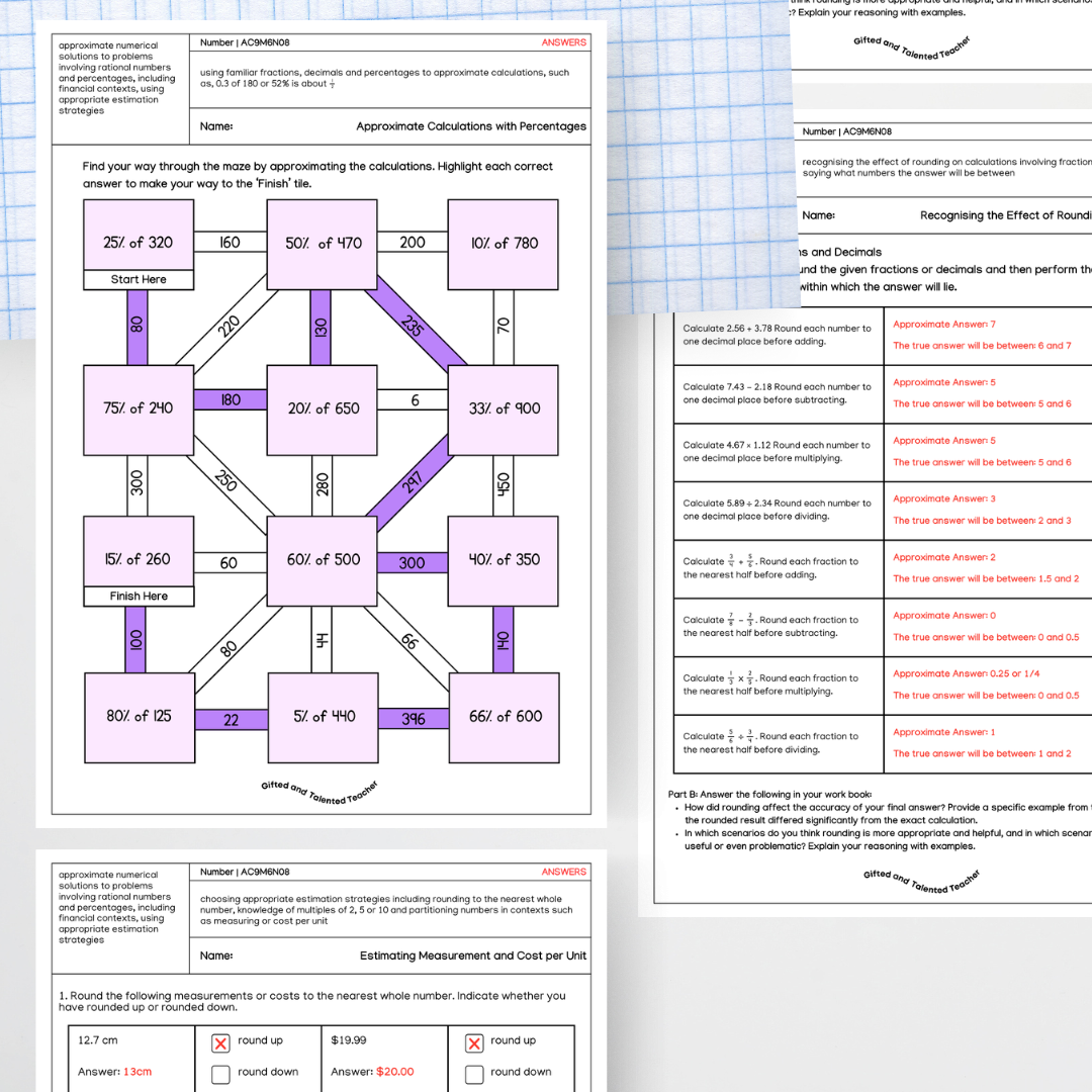 Number - Year 6 Australian Curriculum AC9M6N08 - Teacher Resources & Classroom Decor