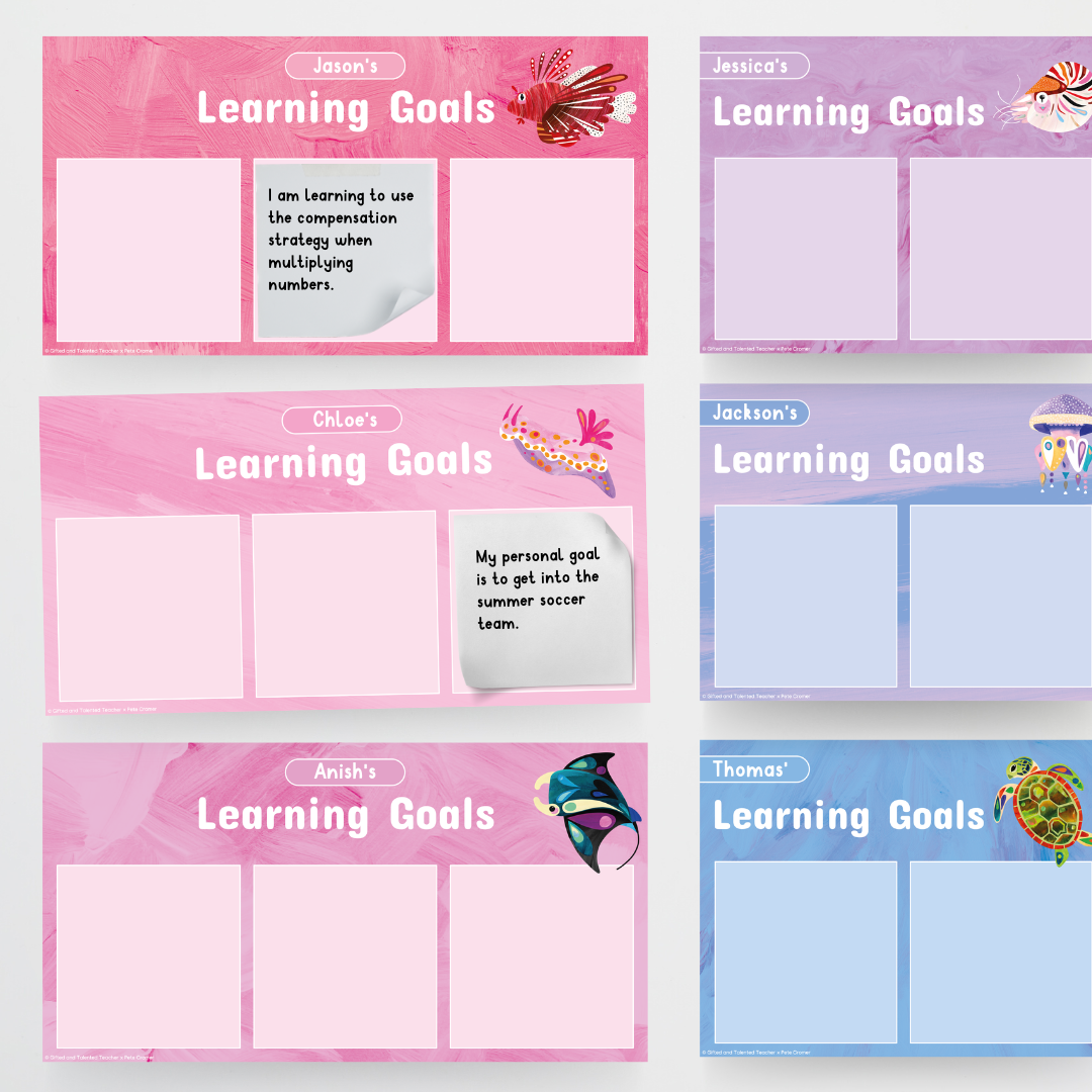 Pete Cromer: Goal Setting Bundle - Sea Life Classroom Decor - Teacher Resources & Classroom Decor