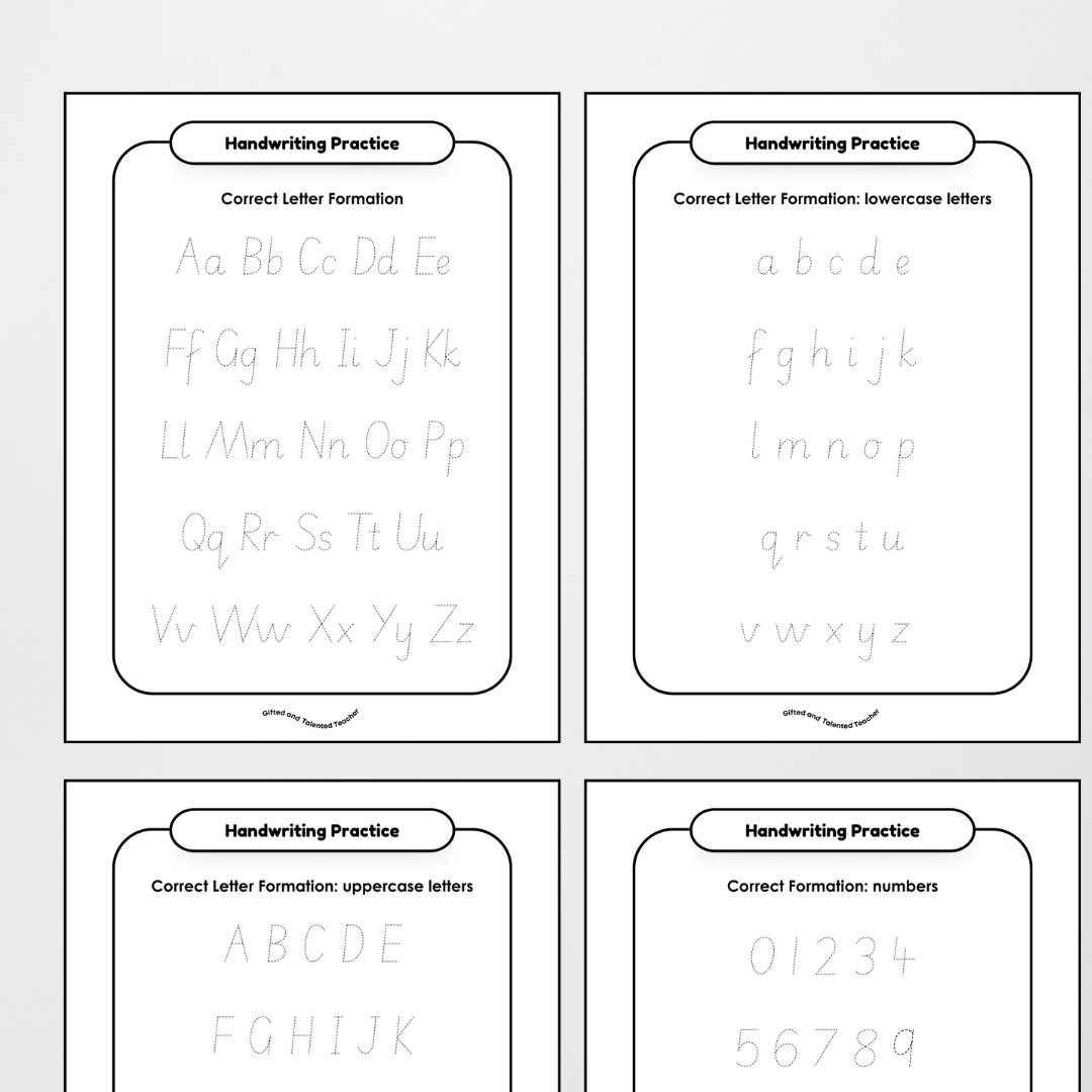 South Australian Precursive Handwriting Tracing Mats - Neutral - Teacher Resources & Classroom Decor