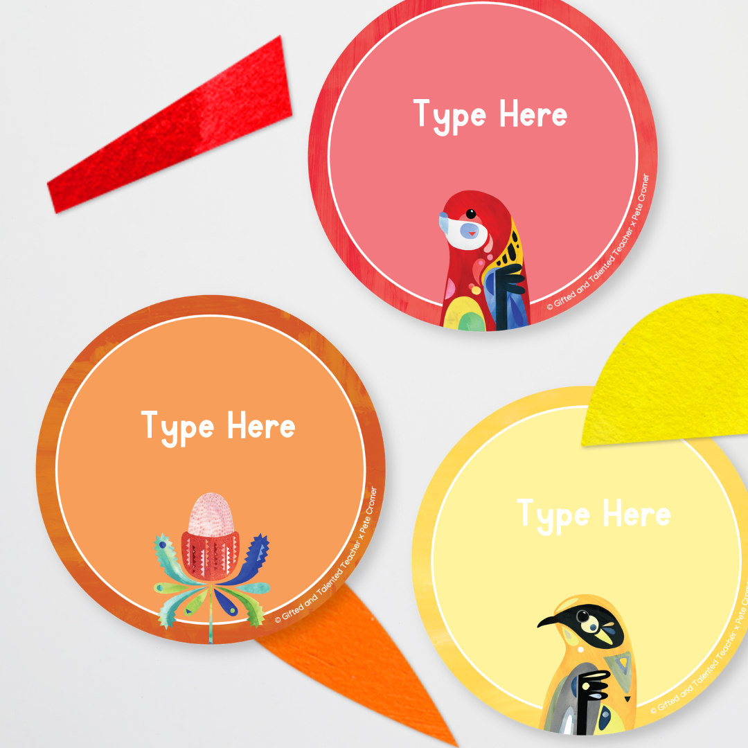Pete Cromer: Circle Labels - Australian Fauna and Flora Collection
