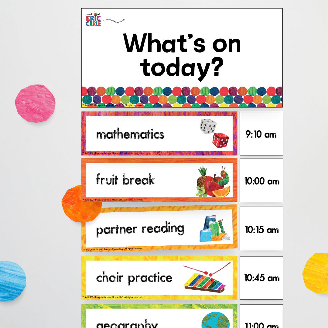 Daily Schedule - The Very Hungry Caterpillar™ - Teacher Resources & Classroom Decor