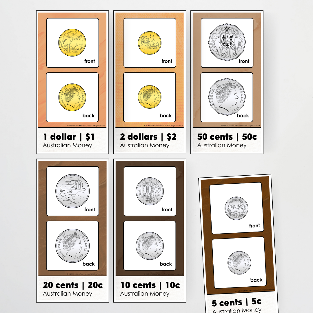 Australian Money Posters - Neutral Classroom Decor