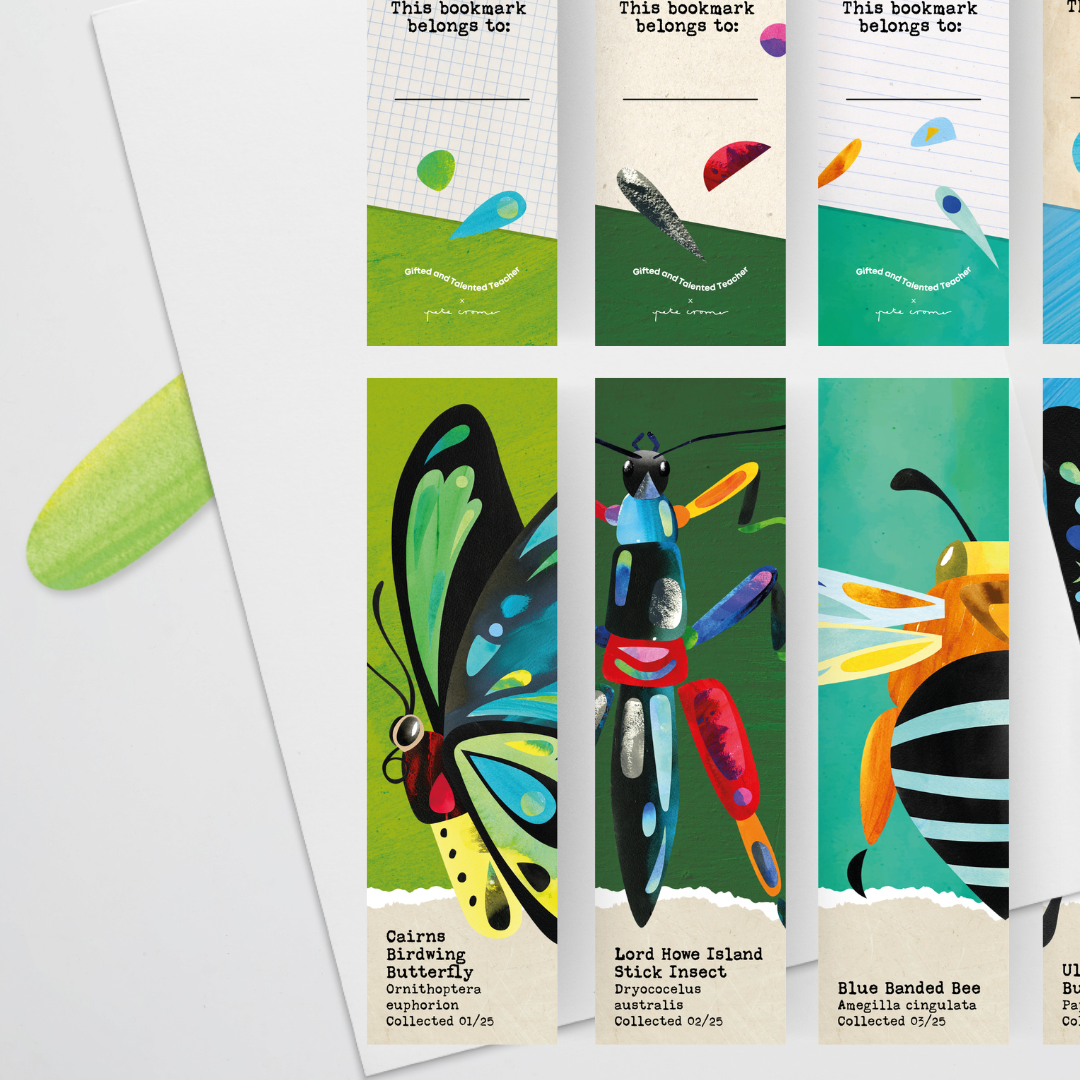 Pete Cromer: Colour Bookmarks - Insect Life Classroom Decor - Teacher Resources & Classroom Decor