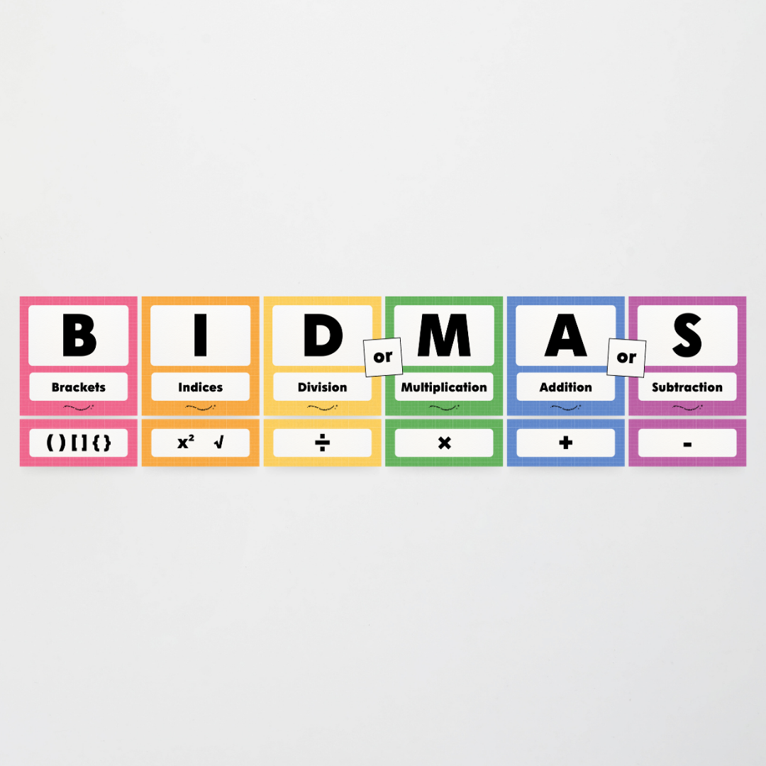 BIDMAS Order of Operations - Back To School Classroom Decor