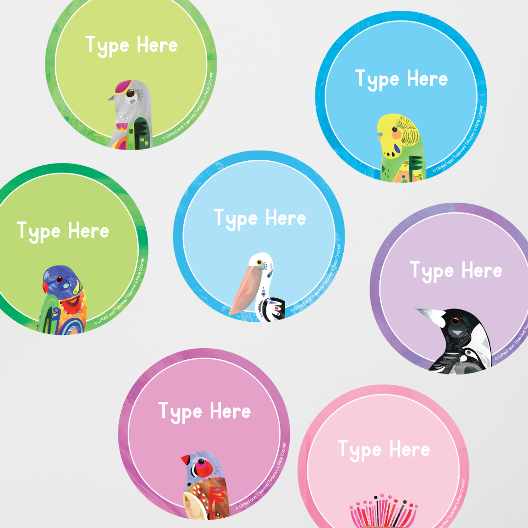 Pete Cromer: Circle Labels - Australian Fauna and Flora Collection