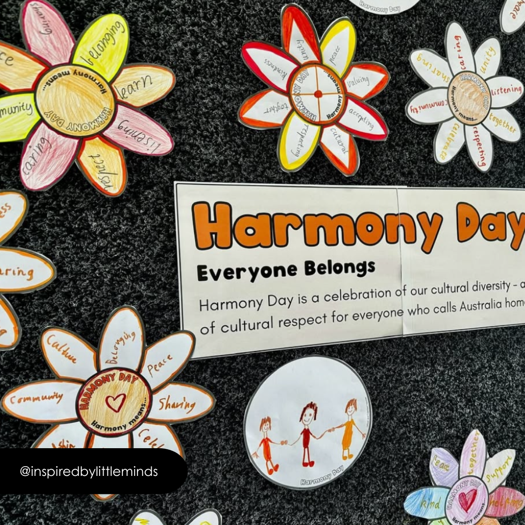 Harmony Day and Harmony Week: Dot Display and Flower Activity - Teacher Resources & Classroom Decor