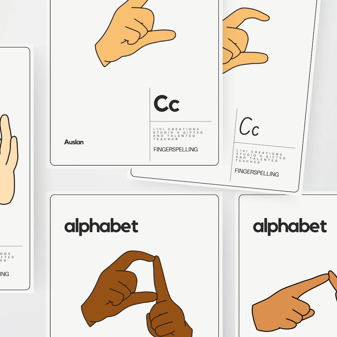 Livi Creations Studio: Auslan Alphabet Posters (Upper Grades) - Auslan Classroom Decor - Teacher Resources & Classroom Decor