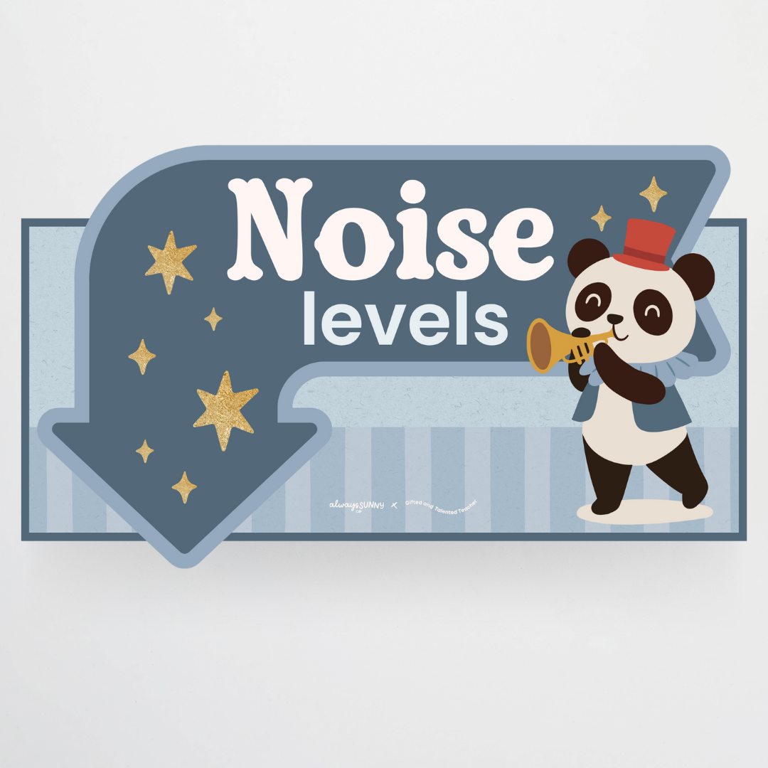 Voice Levels and Noise Levels Display - Little Circus Classroom Decor