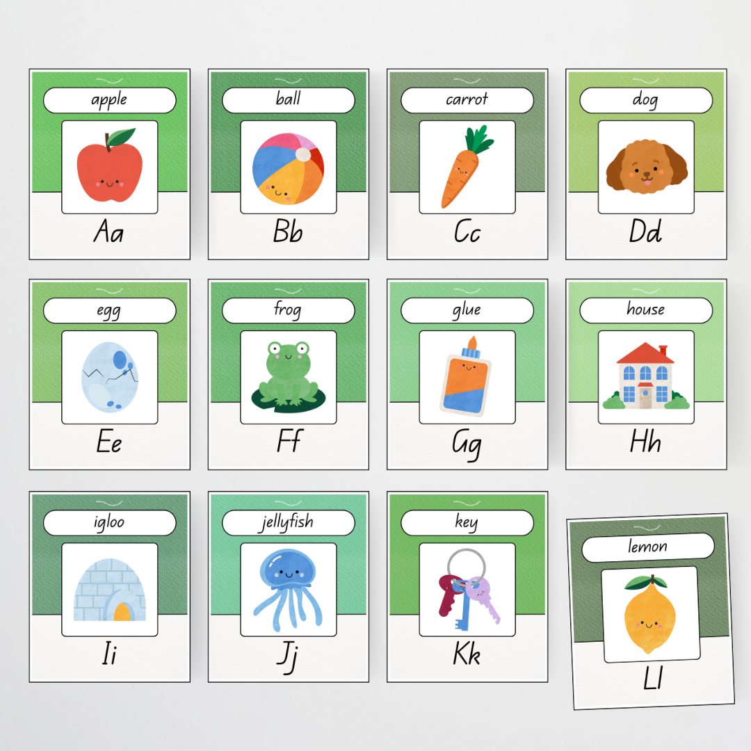 Alphabet Posters - Leafy Greens Classroom Decor