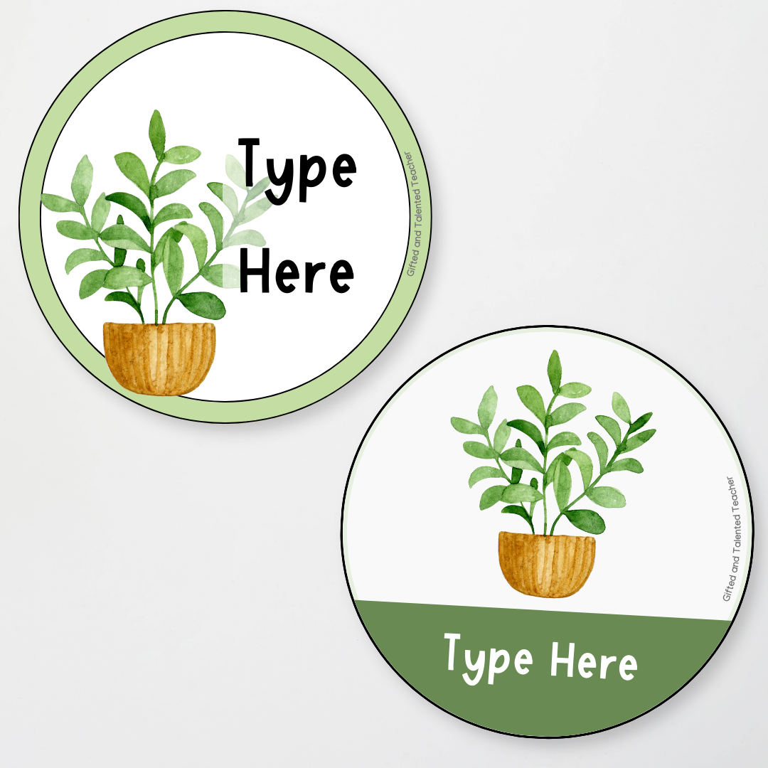 Circle Labels - Boho Botanical Classroom Decor - Teacher Resources & Classroom Decor