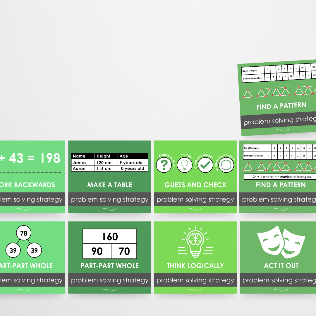 Upper Grades Problem Solving Strategy Toolkit - Leafy Greens Classroom Decor - Teacher Resources & Classroom Decor
