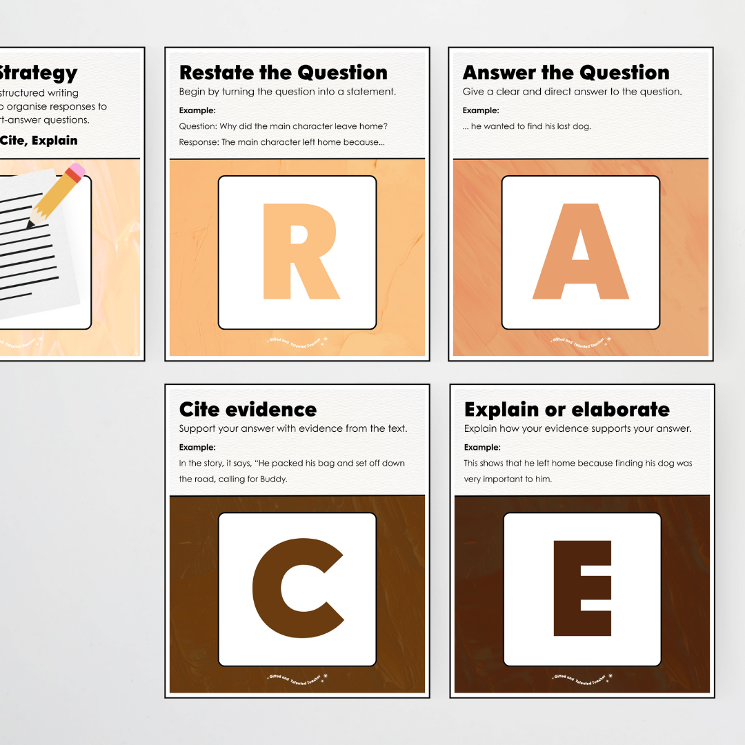 English and Literacy Posters Bundle - Neutral Classroom Decor