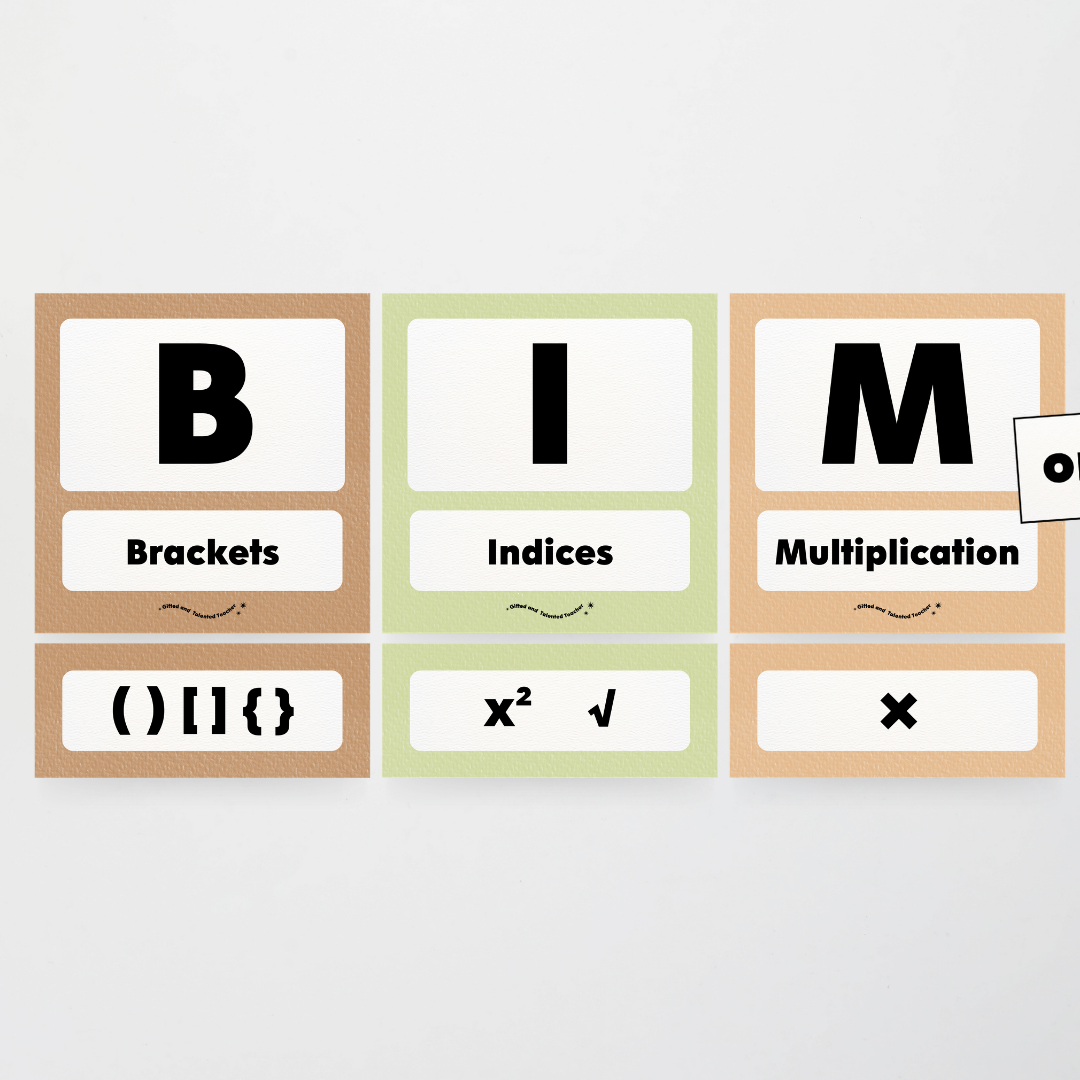 BIMDAS Order of Operations - Woodland Classroom Decor - Teacher Resources & Classroom Decor