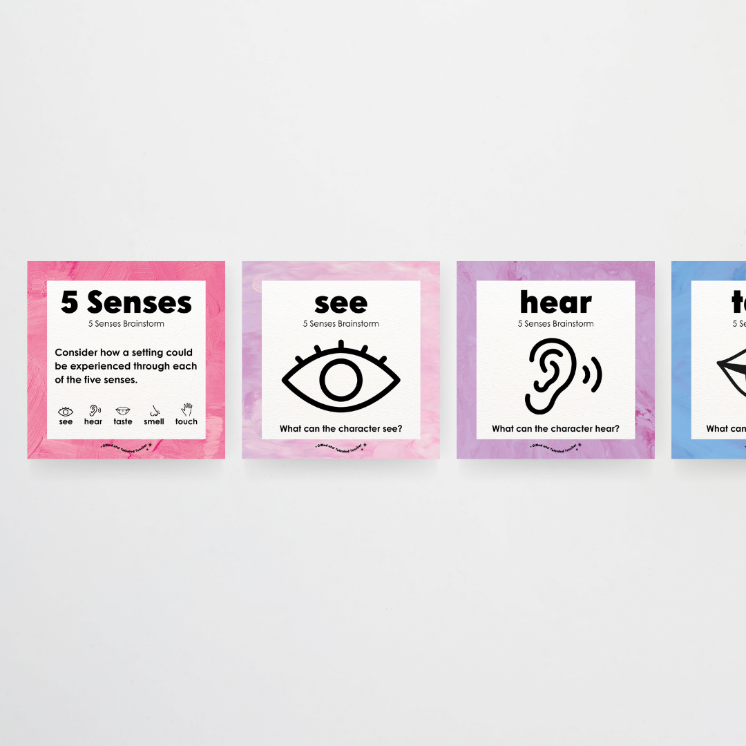 Pete Cromer: 5 Senses Brainstorm Posters - Sea Life Classroom Decor - Teacher Resources & Classroom Decor