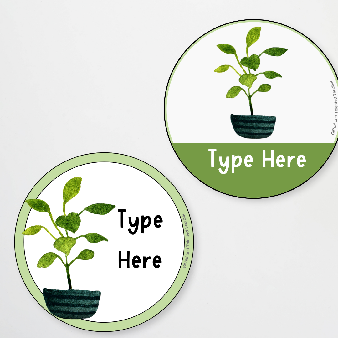 Circle Labels - Boho Botanical Classroom Decor - Teacher Resources & Classroom Decor