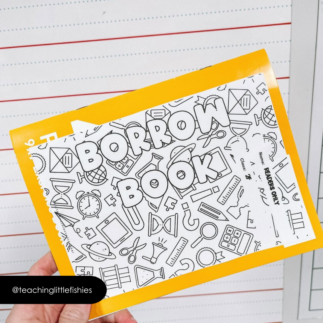 Book Covers - Line Art: A4 and A3 Wrap Around (Back to School) - Teacher Resources & Classroom Decor